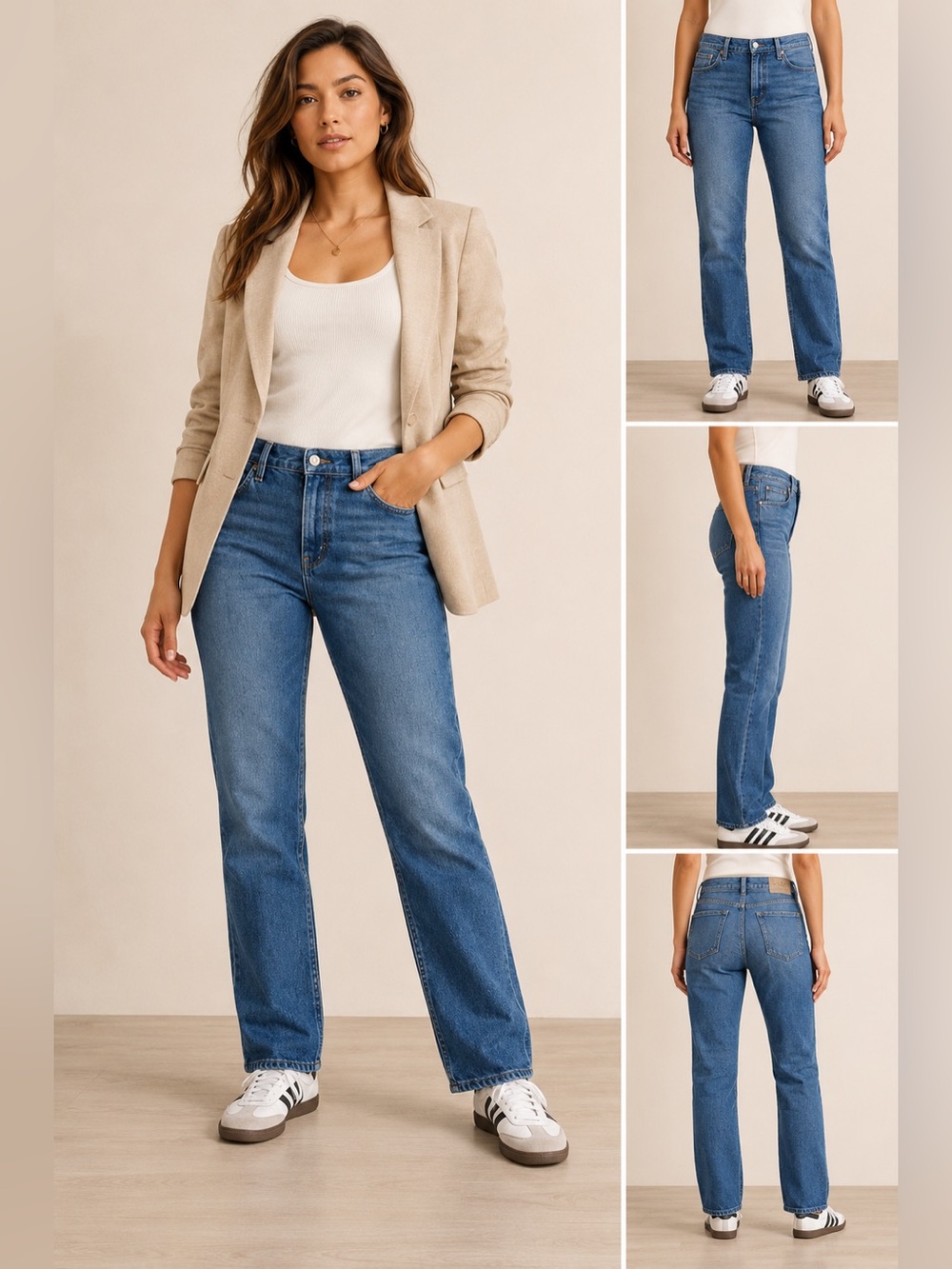 GAP 1969 Classic Real Straight Leg Jeans Medium Wash Denim Size 31/12R *
